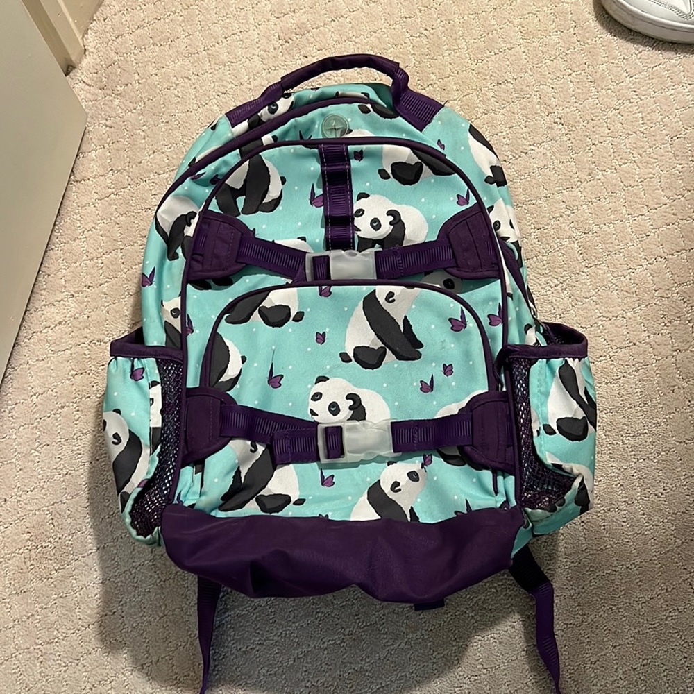 Pottery barn kids panda print backpack